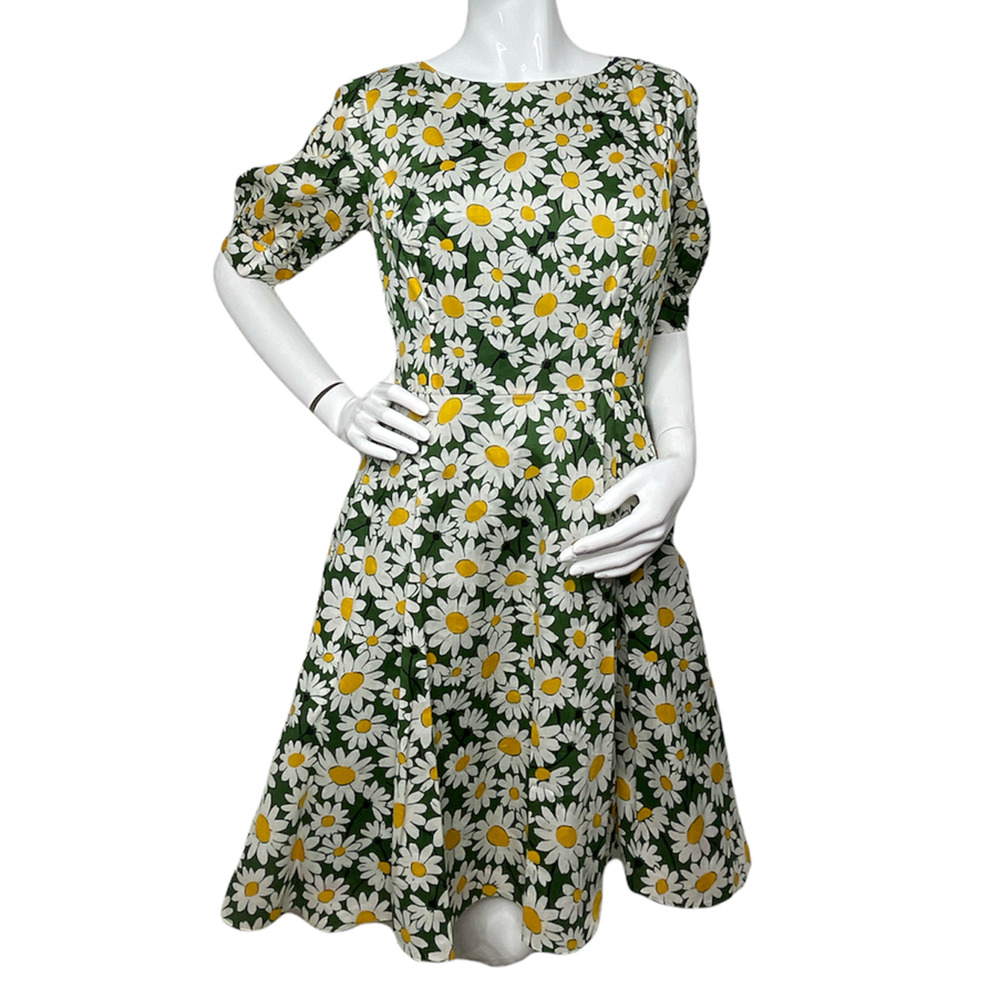 Kate spade NY Women’s Kate Daisy Puff-Sleeve Dress, Courtyard Size 00